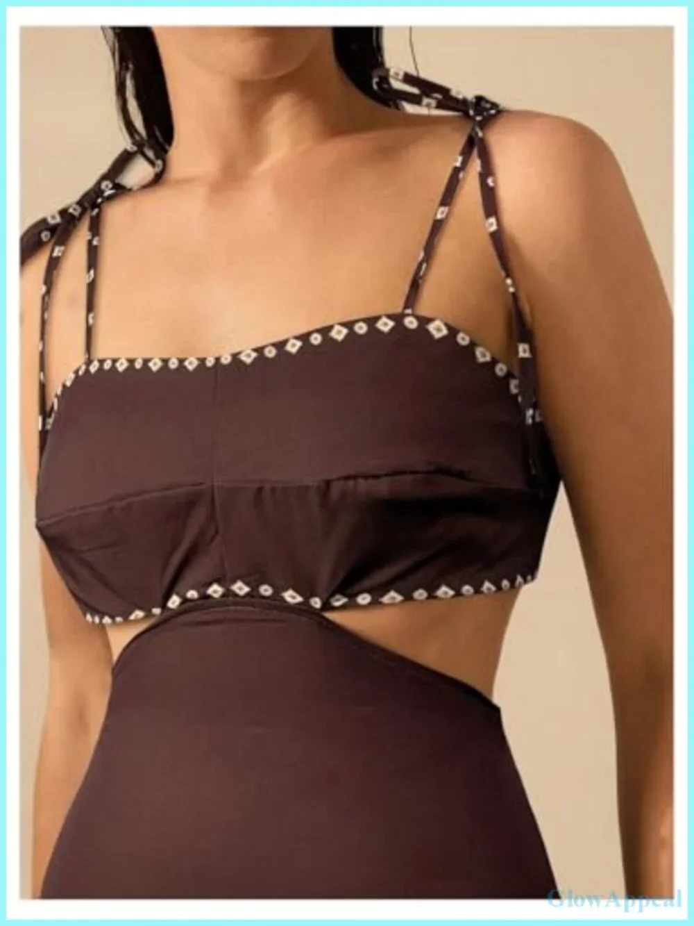 Boho Print Tie Back Cami Maxi Dress Summer Casual Sundress